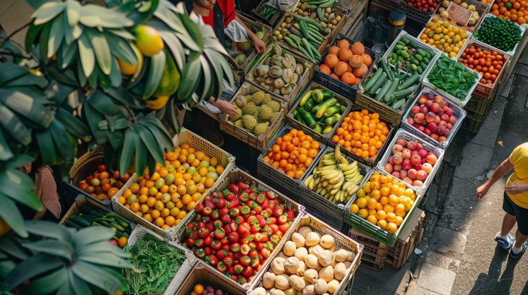 colorful fruit market